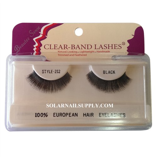 Beautee Sense Clear-Band Lashes (#212) - Black - 1 pack