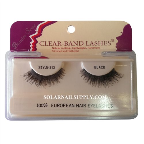 Beautee Sense Clear-Band Lashes (#213) - Black - 1 pack 