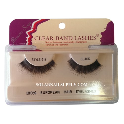 Beautee Sense Clear-Band Lashes (#217) - Black - 1 pack