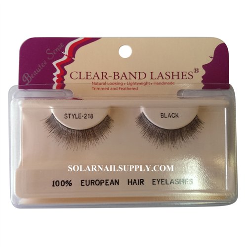 Beautee Sense Clear-Band Lashes (#218) - Black - 1 pack
