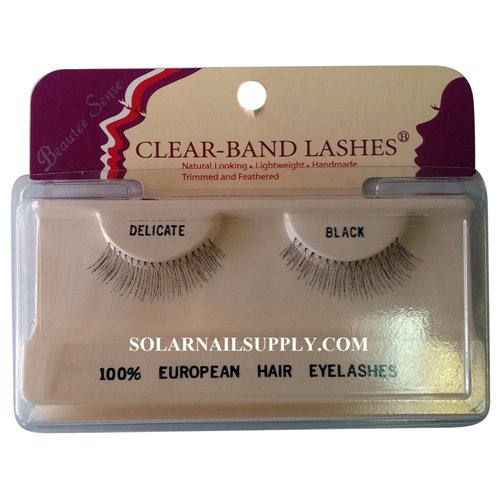 Beautee Sense Clear-Band Lashes (delicate) - Black - 1 pack  