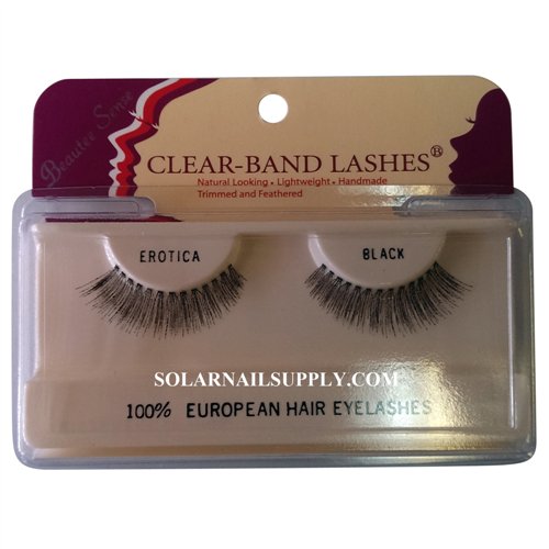 Beautee Sense Clear-Band Lashes (erotica) - Black - 1 pack