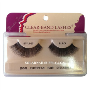 Beautee Sense Clear-Band Lashes (#221) - Black - 1 pack