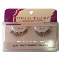 Beautee Sense Clear-Band Lashes (#224) - Black - 1 pack