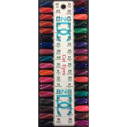 1-DND Cat Eye Color Chart, Solar Nails Warehouse