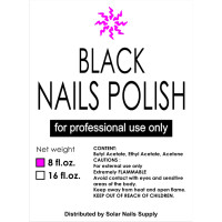 Nails Polish Refill - Extreme Black (4oz, 8oz, 16oz)