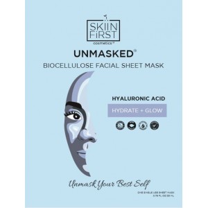 UNMASKED Biocellulose Facial Sheet Masks - HYALURONIC ACID