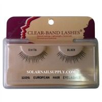 Beautee Sense Clear-Band Lashes (evita) - Black - 1 pack