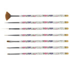Floral Nail Art Brush Set - 7 pcs