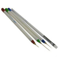 Petal Nail Art Brush Set - 4 pcs