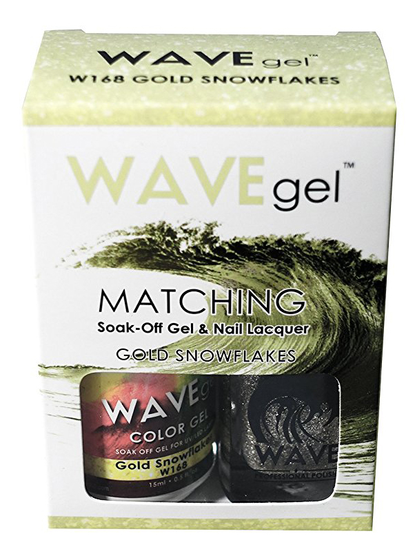 Wave Gel Duo - 168 Gold Snowflakes
